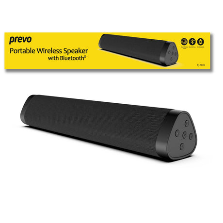 Prevo F3 PLUS Media Wireless TWS Rechargeable Speaker with Bluetooth, SD card compatibility up to 32GB, FM Radio, Hands-Free Calling, Black